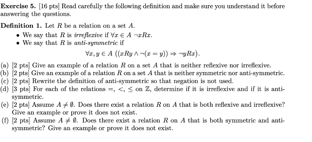 Solved For each problem, 3 points will be awarded for the | Chegg.com
