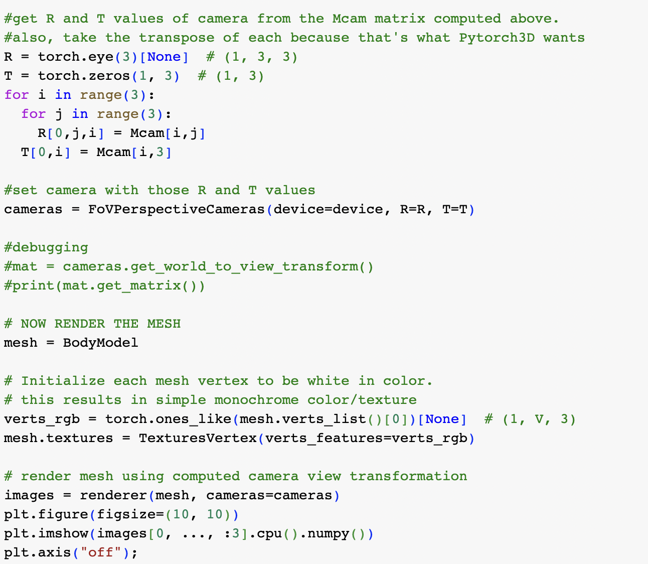 Solved Rendering an Image After all the above is said and | Chegg.com