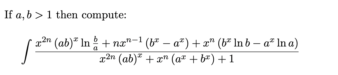 Solved If \\( A, B>1 \\) Then Compute: \\[ \\int \\frac{x^{2 | Chegg.com