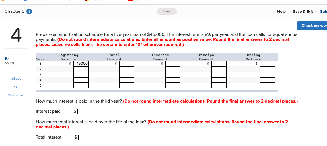 Solved Chapter 6 Saved Help Save & Exit Sub Check my wor 4 | Chegg.com