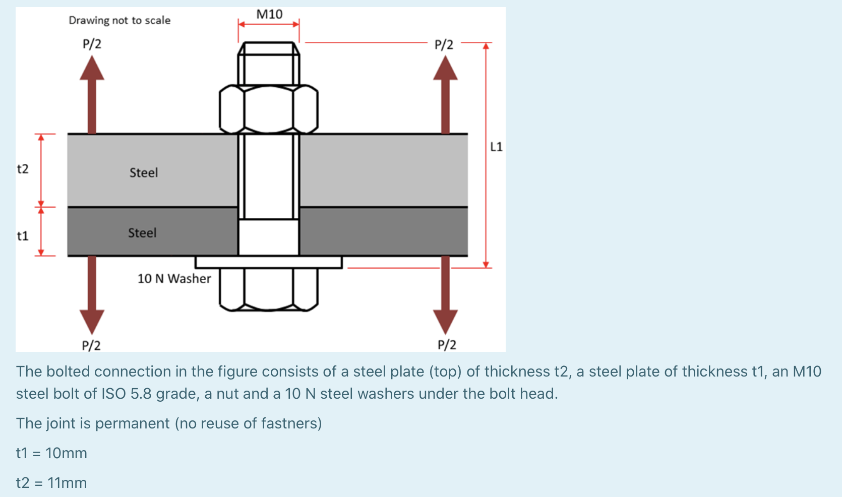 Solved Calculate the preload force in the bolt (kN)Assume C | Chegg.com