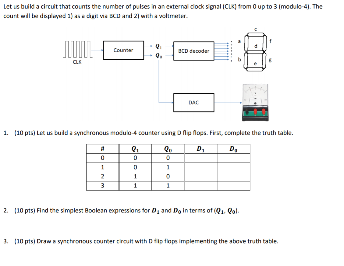 Solved Let us build a circuit that counts the number of | Chegg.com
