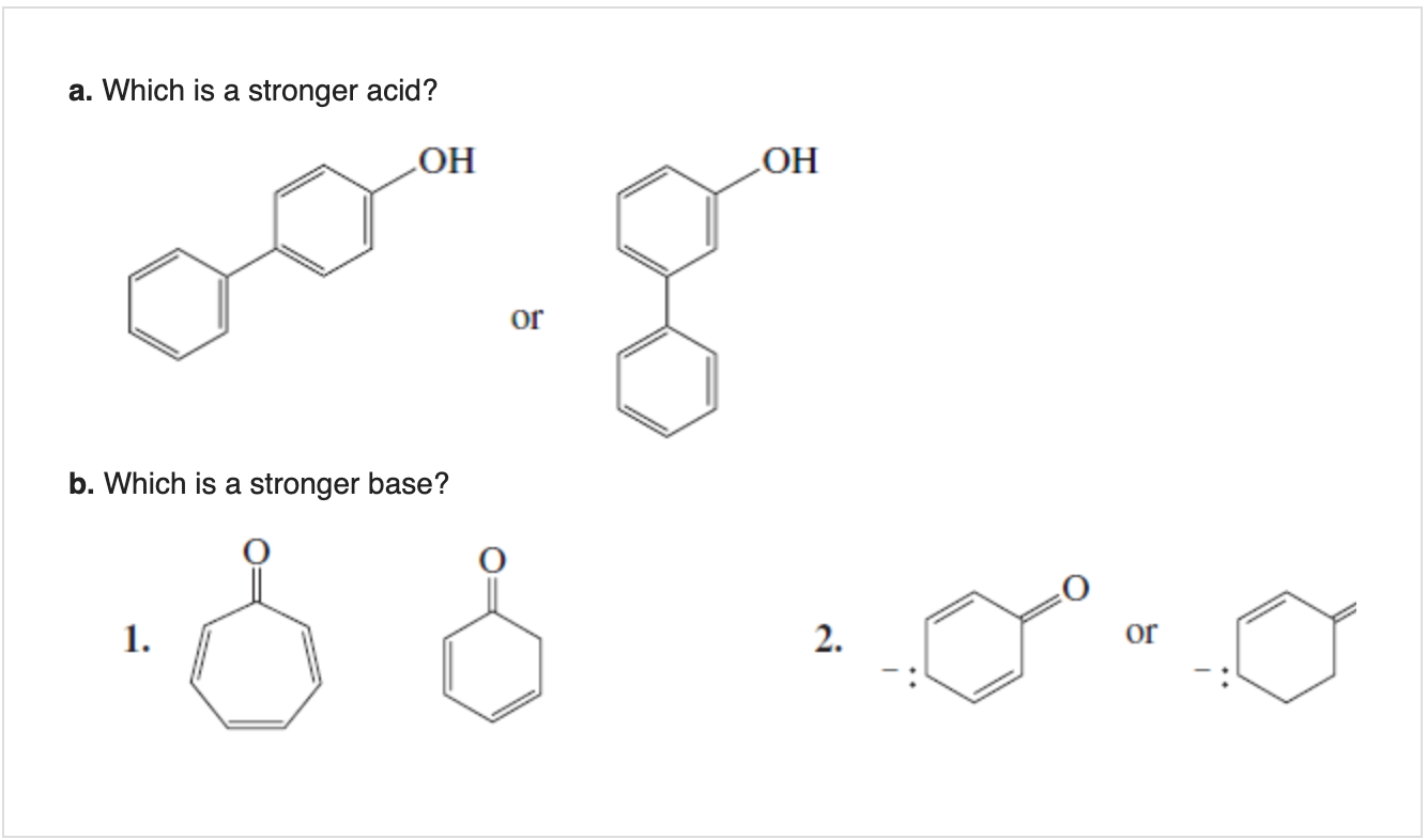 Solved A. Which Is A Stronger Acid? ОН Goo.g B. Which Is A | Chegg.com