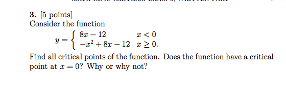Solved 3. (5 points Consider the function 82 - 12