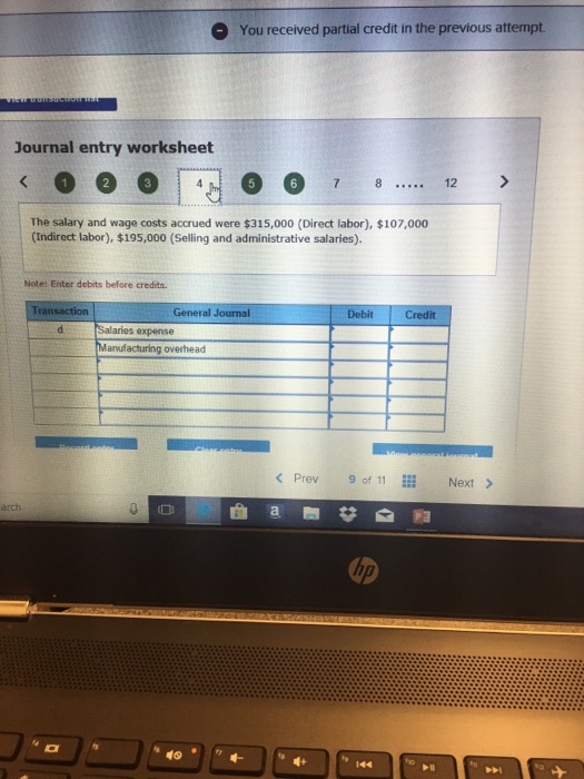 Solved: You Received Partial Credit In The Previous Attemp... | Chegg.com