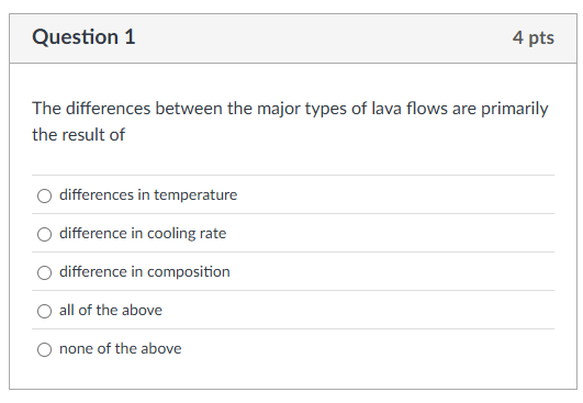 Solved Question 1The differences between the major types of | Chegg.com
