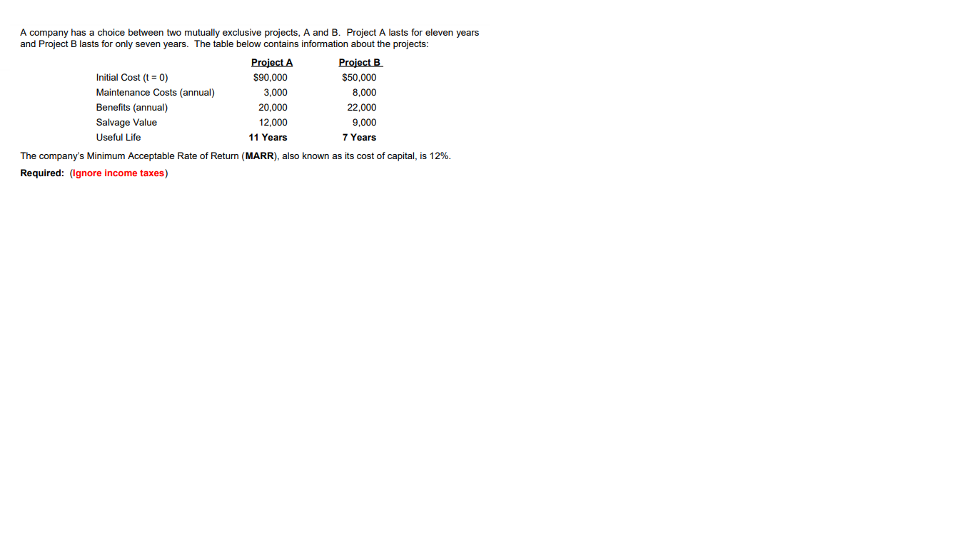 Solved 1. Calculate the Net Present Value (NPV) of each | Chegg.com