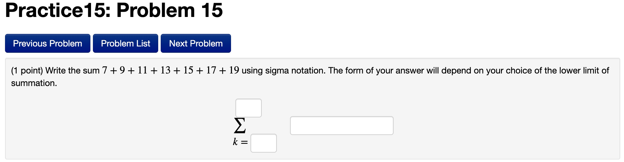 Solved Practice 15: Problem 14 Previous Problem Problem List | Chegg.com
