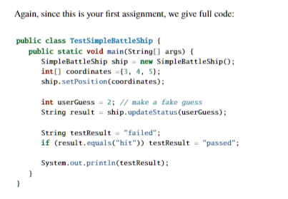 Solved Here's how to organize your code. The entire game | Chegg.com