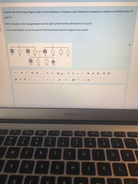 solved examine the following pedigree chart of color cheggcom