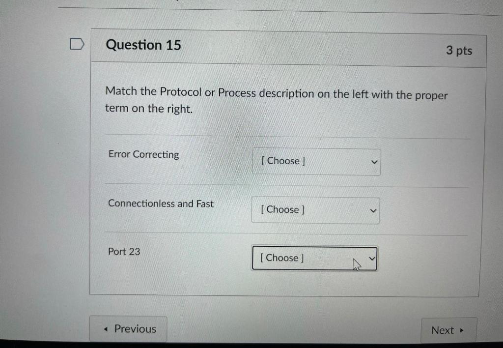 Solved D Question 1 1 pts You have just setup a new device | Chegg.com