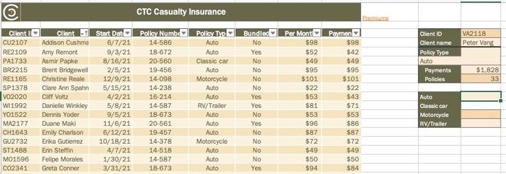20. Return to the Clients worksheet. In the range | Chegg.com