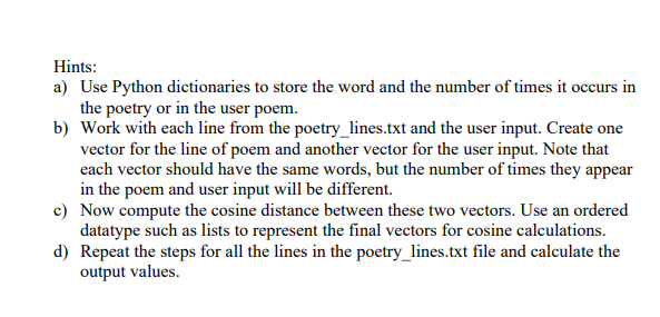 Solved (30 points) The file poetry_lines.txt is given to you | Chegg.com