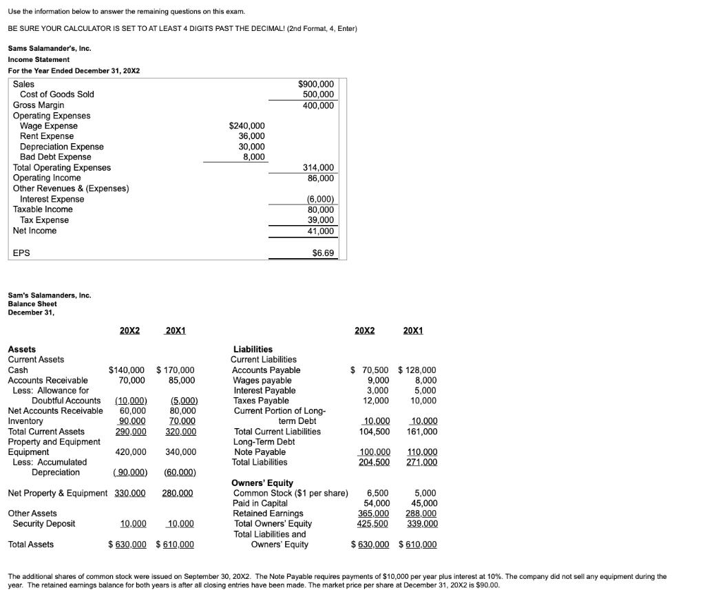 Solved 1. At December 31, 20X2 the book value per share | Chegg.com