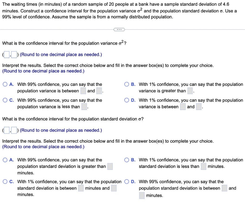 Solved The waiting times (in minutes) of a random sample of | Chegg.com