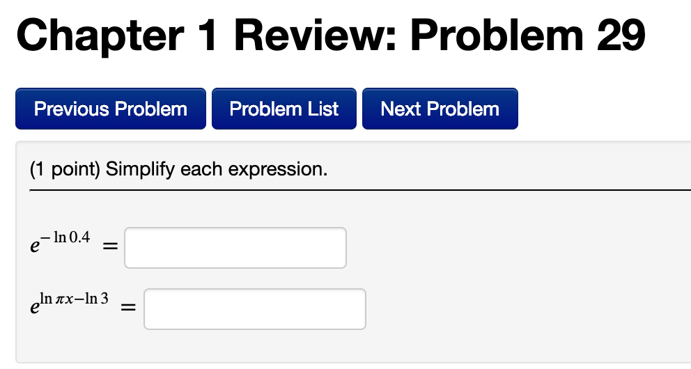 Solved Chapter 1 Review: Problem 29 Previous Problem Problem | Chegg.com