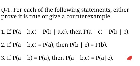 Solved Q 1 For each of the following statements either Chegg