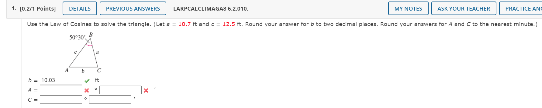 Solved 1. [0.2/1 Points] DETAILS PREVIOUS ANSWERS | Chegg.com