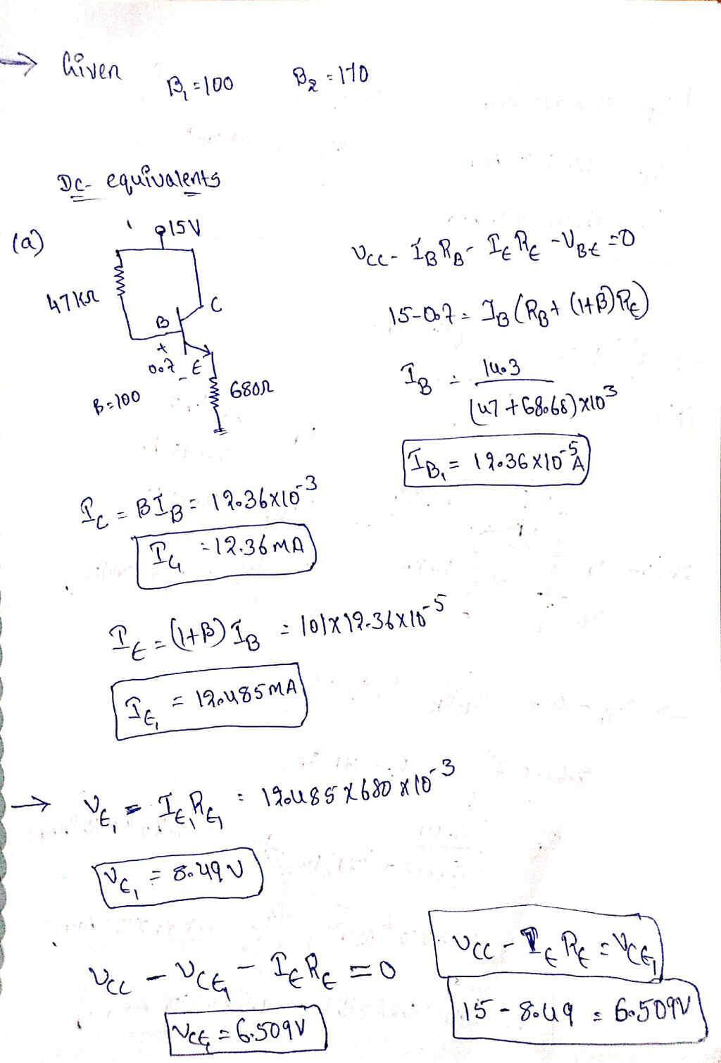 Solved 1) Refer to the Two Stage Amplifier circuit shown | Chegg.com