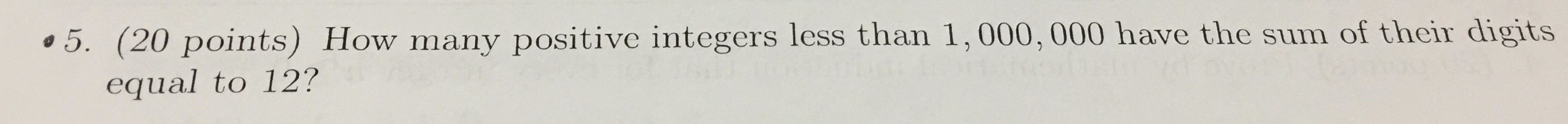 Solved • 5. (20 points) How many positive integers less than | Chegg.com