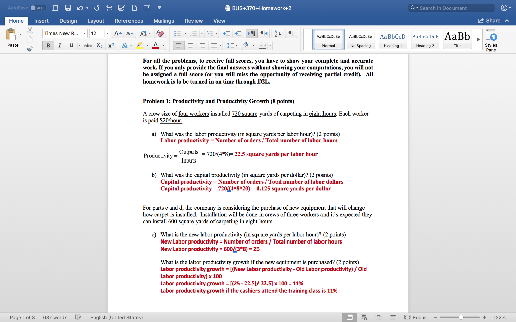 Solved BUS+370+Homework+2 a Search in Document AutoSave aFF | Chegg.com