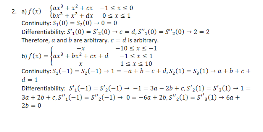 Solved 2. Find The Values Of The Coefficients A, B, C, And D | Chegg.com