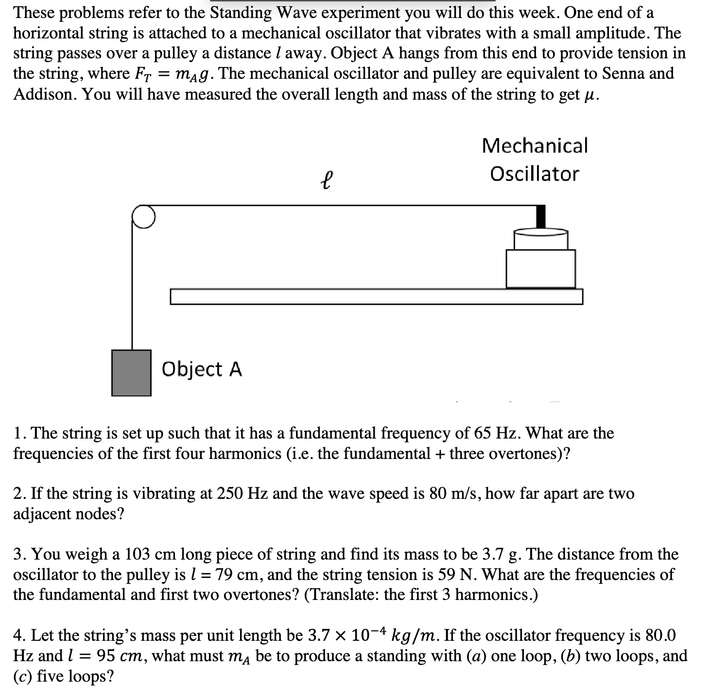 errors in standing waves experiment