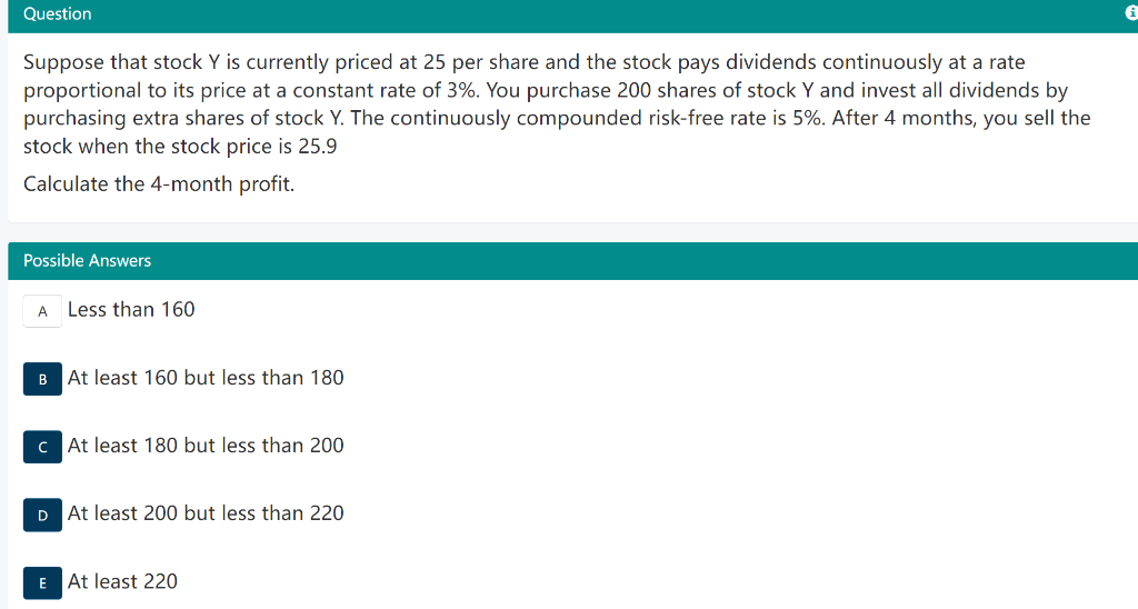 Solved Suppose That Stock Y Is Currently Priced At 25 Per | Chegg.com