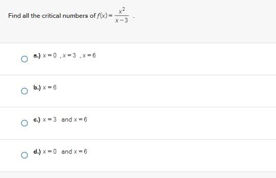 Solved Find critical values of a function. Find all the | Chegg.com