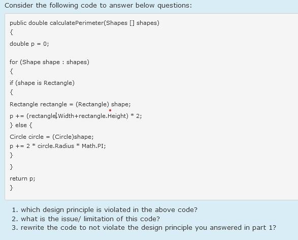 Solved Consider the following code to answer below | Chegg.com