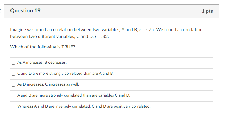 Solved Imagine we found a correlation between two variables, | Chegg.com