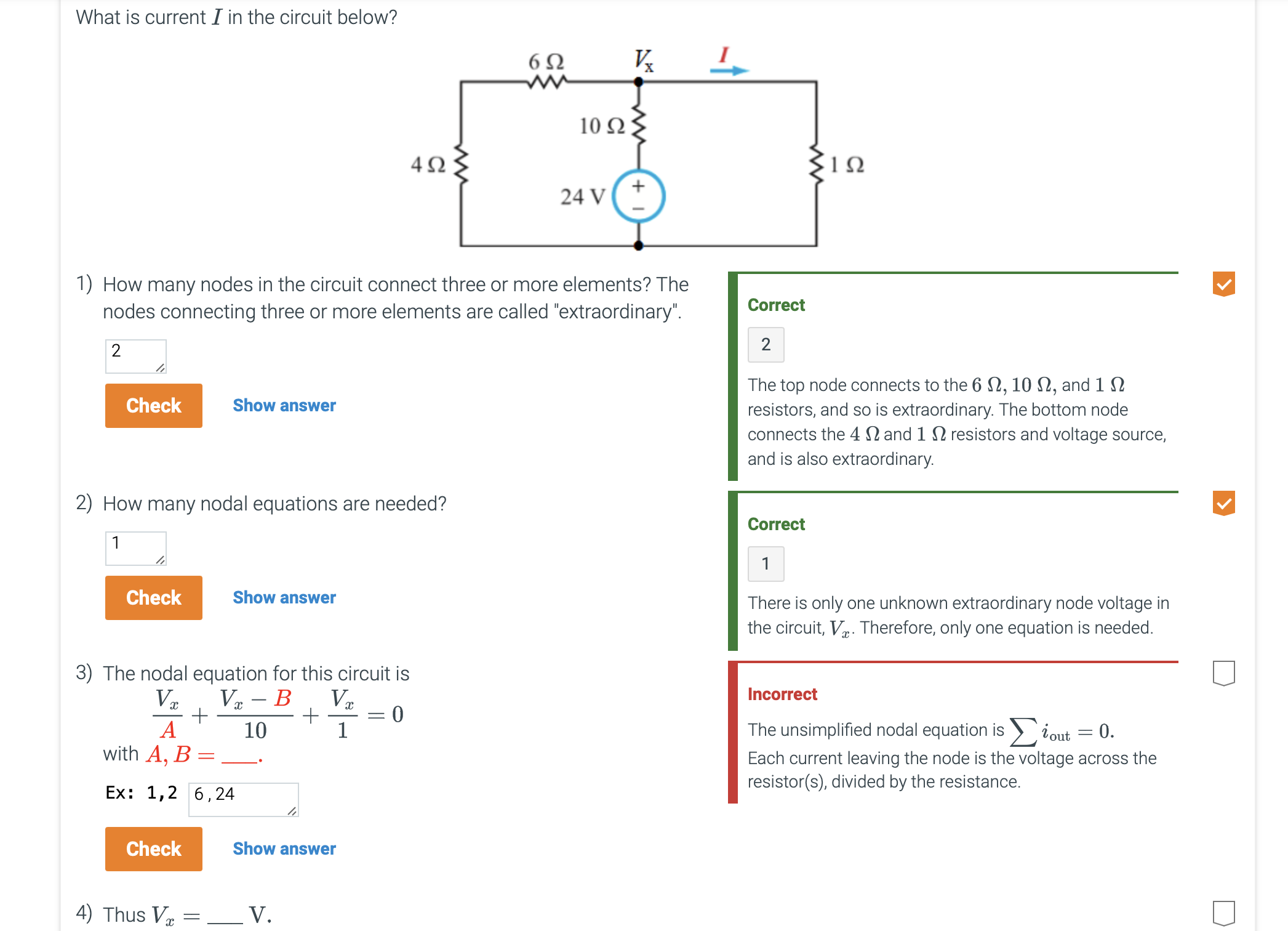 What is current I in the circuit below? Show | Chegg.com
