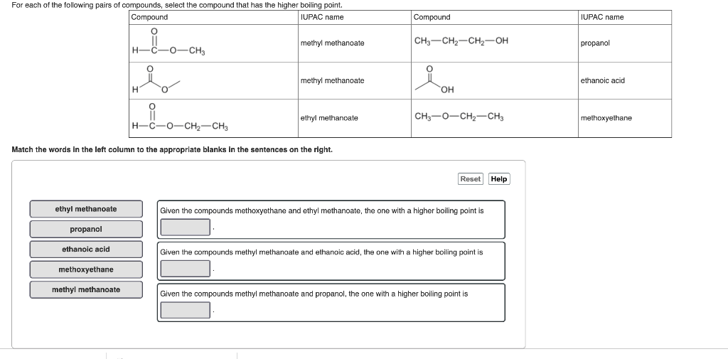 Solved For each of the following pairs of compounds, select | Chegg.com