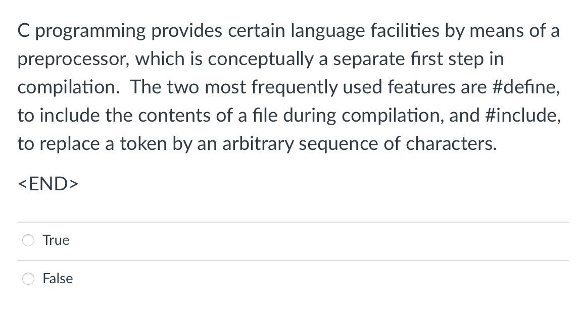 Solved C programming provides certain language facilities by | Chegg.com
