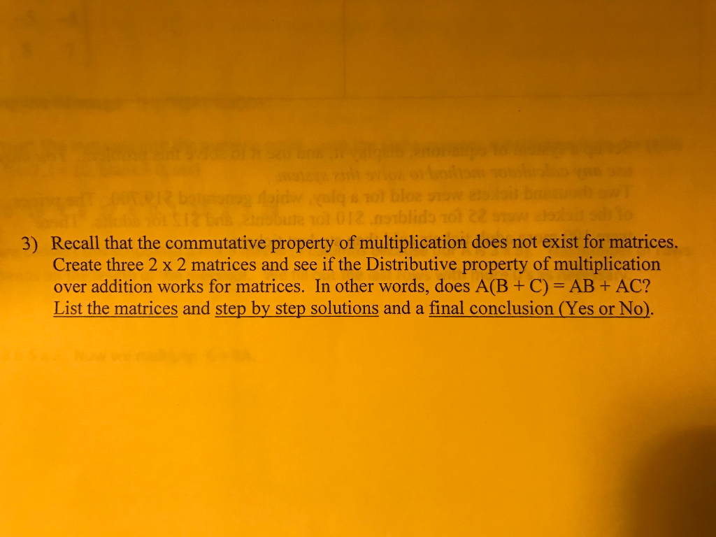 Solved Recall that the commutative property of | Chegg.com