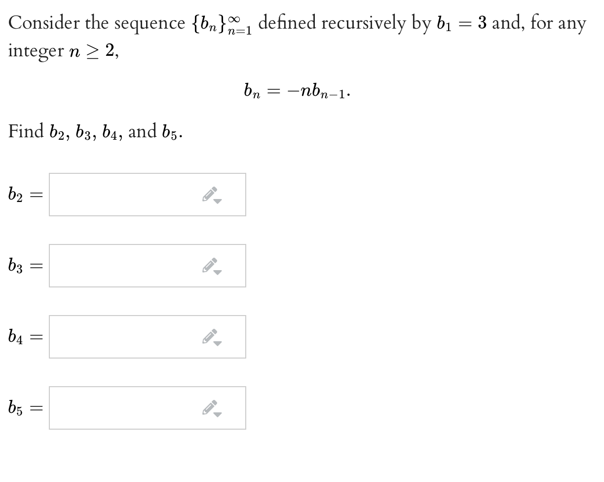 Solved Consider The Sequence {bn}"=1 Defined Recursively By | Chegg.com