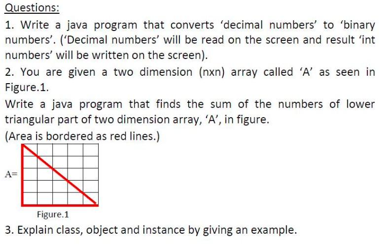Solved Questions: 1. Write a java program that converts | Chegg.com