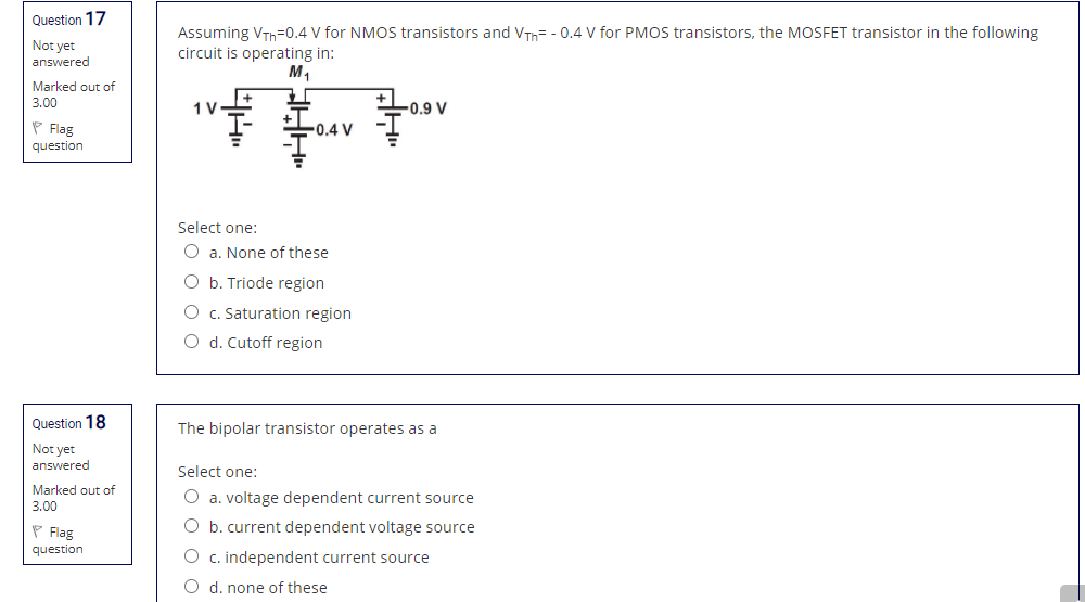 Solved Question 11 The transistor shown in the circuit below | Chegg.com