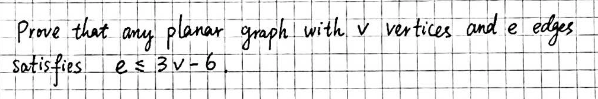 Solved Prove that any planar graph with v vertices and e | Chegg.com