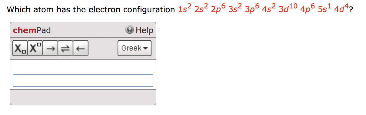 Solved Which atom has the electron configuration 1s 2s2 2p | Chegg.com