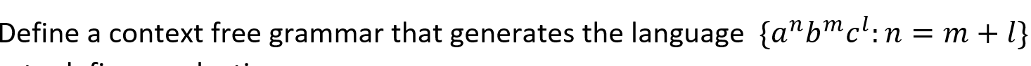 Solved Define a context free grammar that generates the | Chegg.com