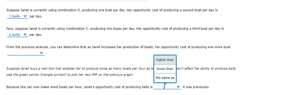 Solved Suppose Janet is currently using combination D, | Chegg.com