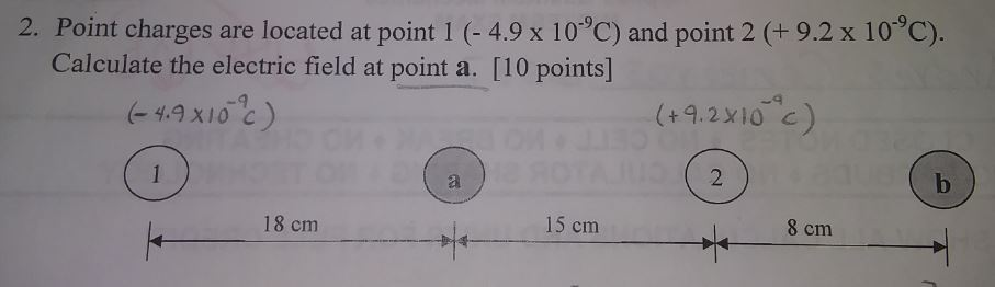 Solved Please find the electric field in V/cm at Points A | Chegg.com