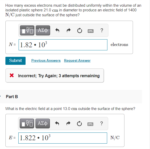 Solved How many excess electrons must be distributed