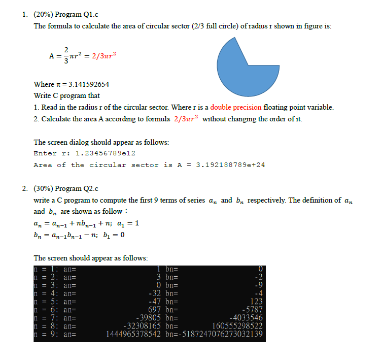 Solved 1 Program Q1 C The Formula To Calculate The Chegg Com