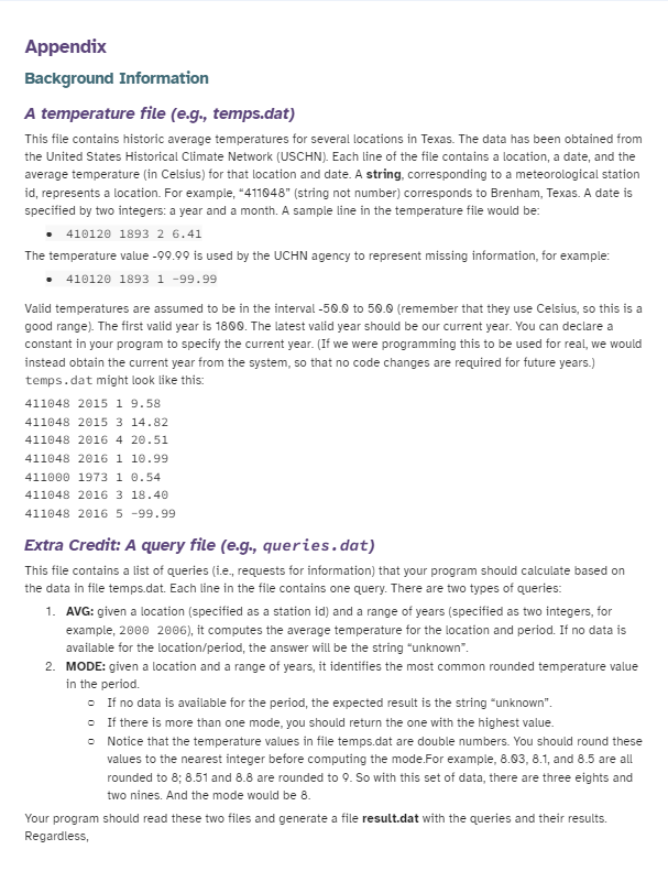 Solved Hw Temperature Queries Overview Objectives Chegg