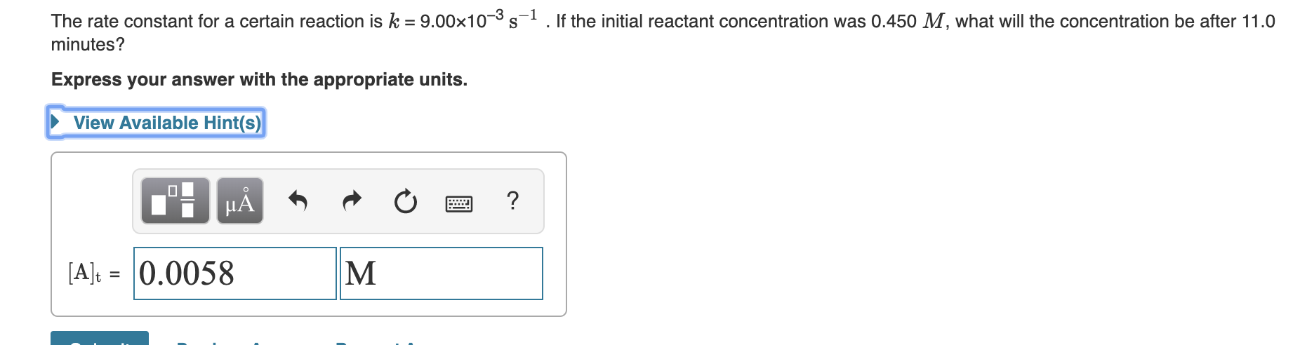 Solved The Rate Constant For A Certain Reaction Is K 9 Chegg Com