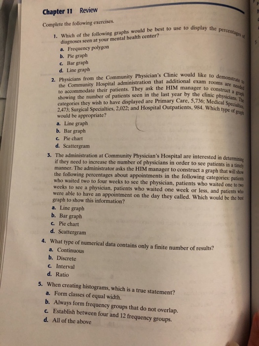 Solved Chapter 11 Review Complete the following exercises. | Chegg.com