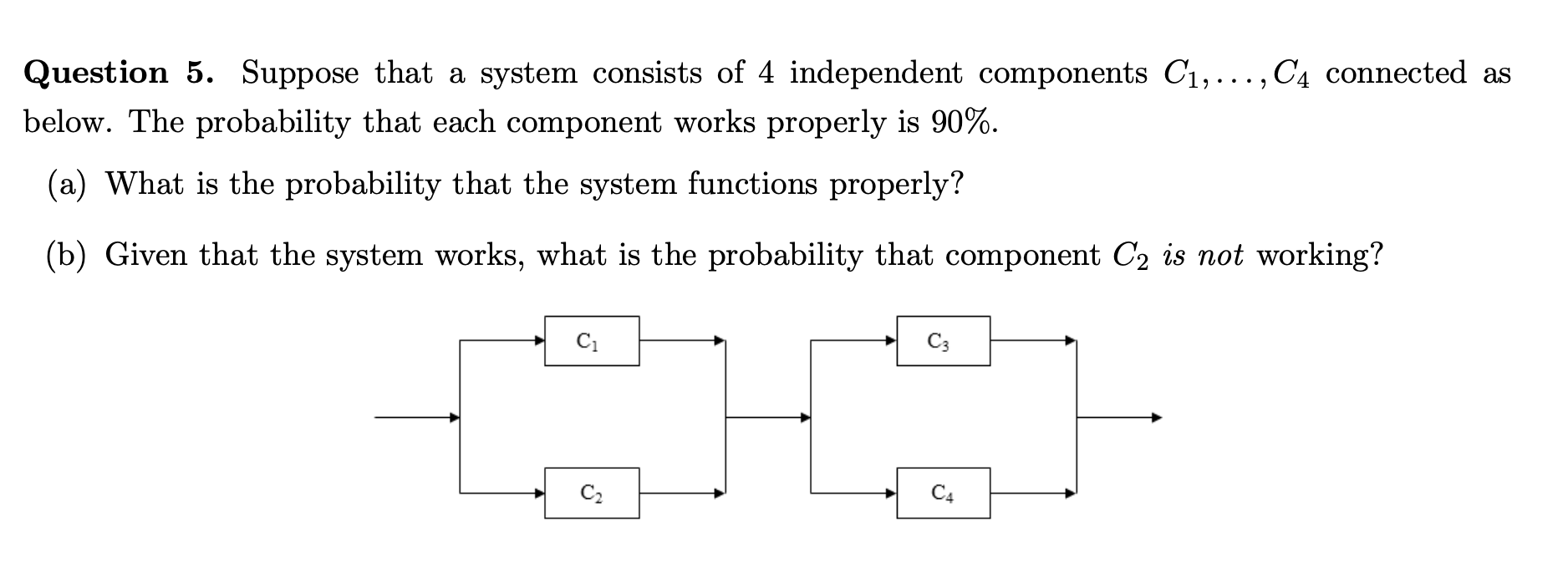 Solved Question 5. Suppose that a system consists of 4 | Chegg.com