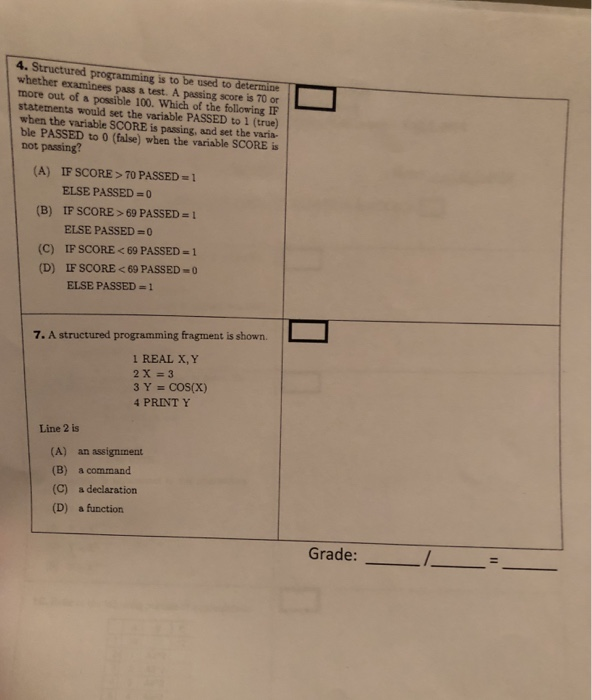 Solved structured programming is to be used determine | Chegg.com